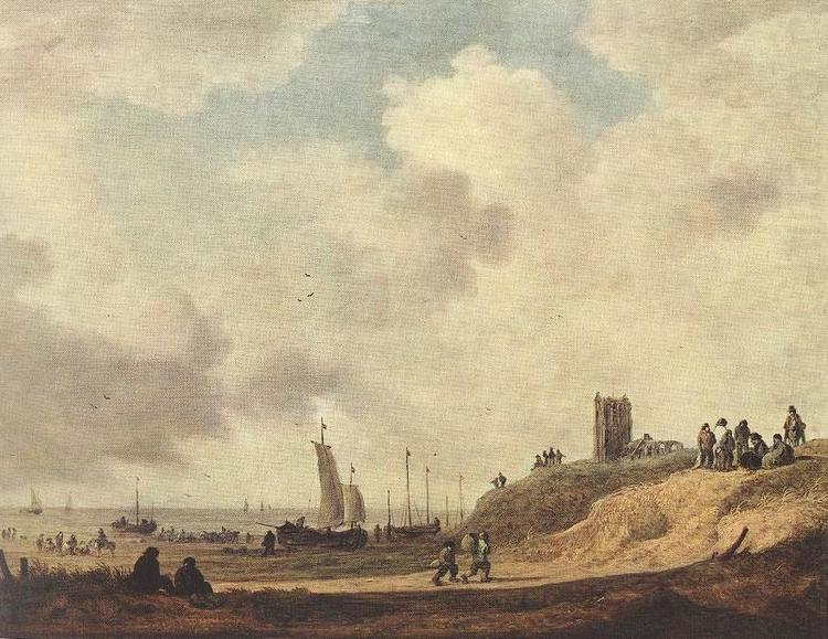 Jan van Goyen Seashore at Scheveningen china oil painting image